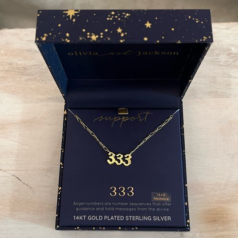 Brand New Item With Box Olivia And Jackson "333 - Support" Angel Numbers Necklace -14kt Gold Plated Sterling Silver -16"+2" -Approximate Measurements: -Length: 5/8" -Height: 5/16" -Color: Gold -Weight: 2.8oz (Before Any Packaging) Please Ask Any Questions. All Sales Are Final. Thank You For Checking Out My Listing! Angel Numbers, 14kt Gold, New Item, Gold Plated Sterling Silver, Womens Jewelry Necklace, Size 16, Angel, Women Jewelry, Packaging