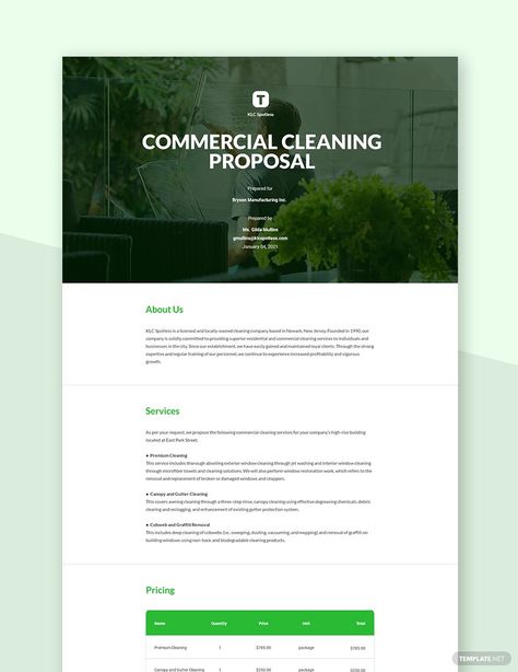 Cleaning Service Proposal Template Sample Proposal Letter, Cleaning Contracts, Business Proposal Sample, Proposal Letter, Best Proposals, Office Cleaning Services, Fantasy World Map, Business Proposal Template, Commercial Cleaning Services