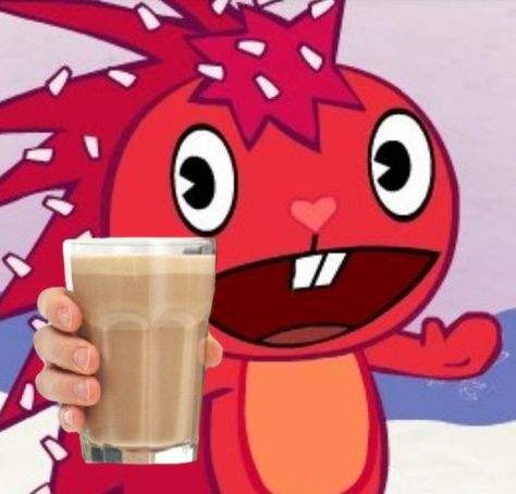 flaky gives you a choko Milk Happy Tree, Happy Tree Friends, Milk, Red