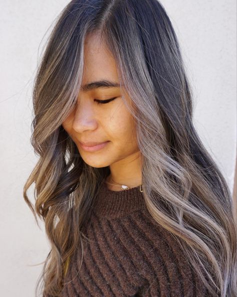 Color formula Ash Bayalage, Cool Tone Hair Color, Cool Tone Hair, Cool Tone Hair Colors, Asian Features, Ash Balayage, The Best Hair Color, Asian Skin Tone, Hair Color Asian