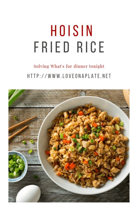 Recipes With Hoisin Sauce, Rice Sauce, Hoisin Chicken, Plate Recipes, Fried Rice Recipe Easy, Chicken Fried Rice Recipe, Pork Fried Rice, Chinese Vegetables, Vegetable Fried Rice