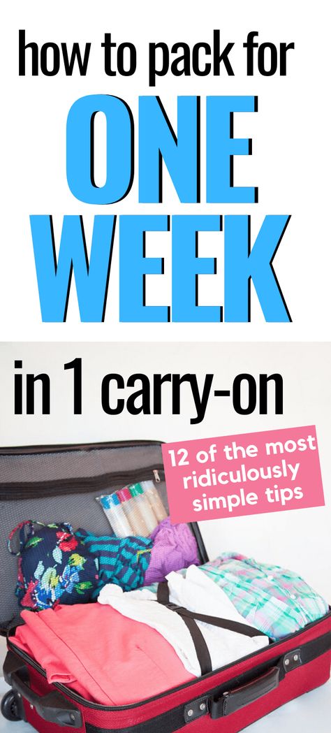 With airlines charging more and more for checked luggage, traveling light is a necessity! Learn how to pack for one week in one carry-on bag so you can save space and avoid unnecessary baggage fees. How To Save Space When Packing, Organization Packing, Holidays Abroad, Mindful Travel, Best Carry On Bag, Weekend Packing, Suitcase Packing Tips, Packing Essentials List, One Suitcase