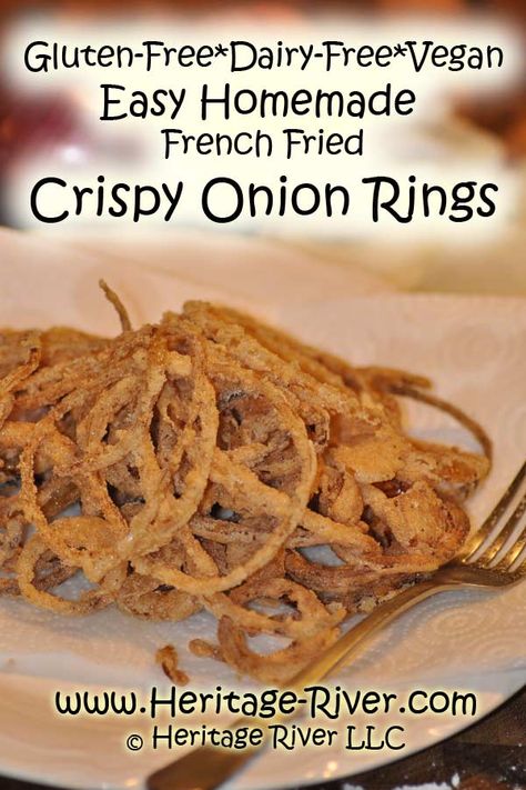 Gluten Free French Fried Onions, Gluten Free Onion Rings, Fried Onions Recipe, Fried Onion Rings, Gluten Free Bagels, French Fried Onions, Gluten And Dairy Free, Holiday Dinners, Gluten Intolerance