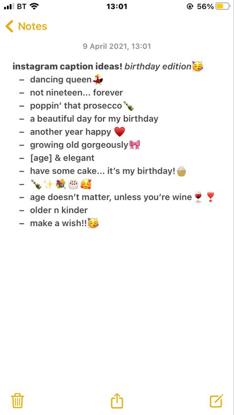 short & sweet instagram captions! #instacaptions #captions #captionsforinstagram #birthday #birthdaycaptions #celebrate #birthday #happybirthdaywishes 21 Bday Instagram Captions, Myday Caption Ideas, Caption For Myself Instagram Post, Sweet 19 Birthday Quotes, Cheers To 18th Birthday Captions, Celebration Captions Instagram, Birthday Month Captions For Instagram, Lowkey Birthday Captions, Adulting Captions Instagram