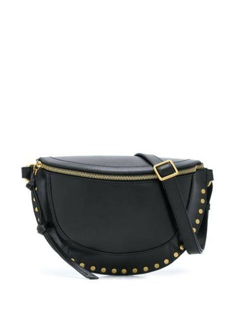 Stylish Fanny Pack, Designer Belt Bag, Black Cow, Studded Bag, Leather Belt Bag, Bottega Veneta Shoulder Bag, Black Leather Belt, Isabel Marant, Belt Bag