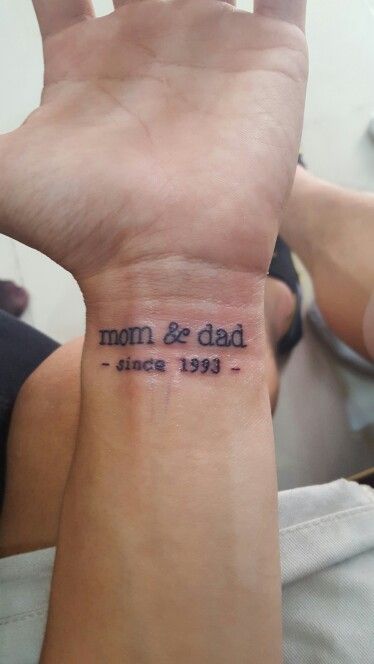 Mom And Dad Tattoos, Mom And Dad Tattoo, Mum And Dad Tattoos, Mom Dad Tattoo, Mom Dad Tattoo Designs, Mama Tattoo, Parent Tattoos, Dad Tattoo, Small Quote Tattoos