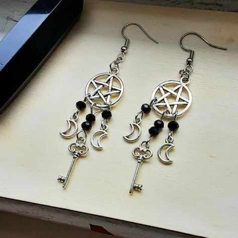 Witchy earrings Witchy Earrings, Altar Tools, Pagan Jewelry, Roblox Codes, Halloween Jewelry, Fashion Forward, Witch, Prom, Tools