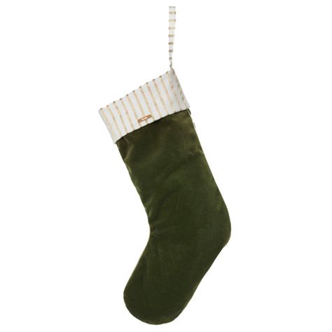 Christmas Stocking by Ferm Living Velvet Christmas Stocking, Christmas Velvet, Vintage Nutcrackers, Modern Colours, Snowman Hat, Velvet Christmas, Dark Green Color, Hanging Banner, Large Gift