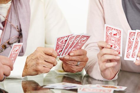 Easy Card Games For Seniors, Easy Card Games, Assisted Living Activities, Memory Care Activities, Rhyming Games, Nursing Home Activities, Cognitive Activities, Caregiver Resources, Cognitive Therapy