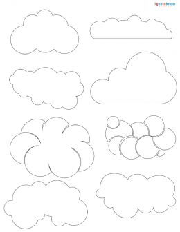 Free+Printable+Cloud+Cut+Out+Patterns Cloud Printable, Cut Out Templates, Felt Cloud, Cloud Template, Scrapbook Patterns, Exploding Box Card, Diy Nursery Decor, Science Crafts, Sensory Book