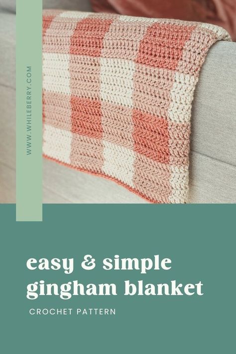 Create a timeless gingham baby blanket with this simple crochet pattern using three colors! Whether you're crafting for boys or girls, or a gender neutral piece, this easy pattern offers endless possibilities, including designing your own custom palette. Great for beginners, the gingham design combines basic crochet stitches with a striking visual effect. Ideal for a boho-inspired nursery or a classic, cozy look, this pattern is a fun, easy project to add warmth and style to any baby’s space. Simple Crochet Pattern, Modern Knitting Patterns, Blanket Crochet Pattern, Modern Knitting, Easy Crochet Projects, Crochet Market Bag, Basic Crochet, Simple Crochet, Crochet Quilt