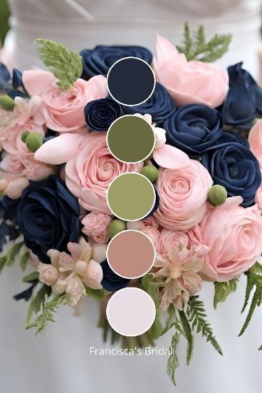 Navy Blue And Pink Wedding, Pink And Navy Blue Wedding, Blue And Pink Wedding, Winter Wedding Color Palette, Spring Wedding Color Palette, Yarn Color Combinations, Pink Wedding Colors, Wedding Theme Ideas, Wedding Color Pallet