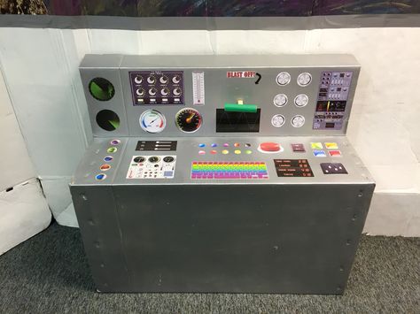 DIY control panel for kids Diy Spaceship Control Panel, Mission Control Panel, Diy Spaceship, Spaceship Control Panel, Vbs Stellar, Galactic Starveyors Vbs 2017, Maker Fun Factory Vbs, Maker Fun Factory, Destination Imagination