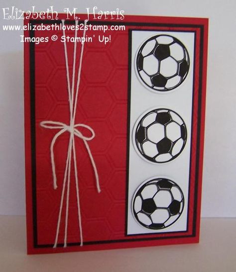 Soccer Birthday by FLMommyof2 - Cards and Paper Crafts at Splitcoaststampers Soccer Cards, Soccer Coach, Soccer Birthday, Hand Made Greeting Cards, Masculine Birthday Cards, Birthday Cards For Boys, Bday Cards, Boy Cards, Birthday Cards For Men