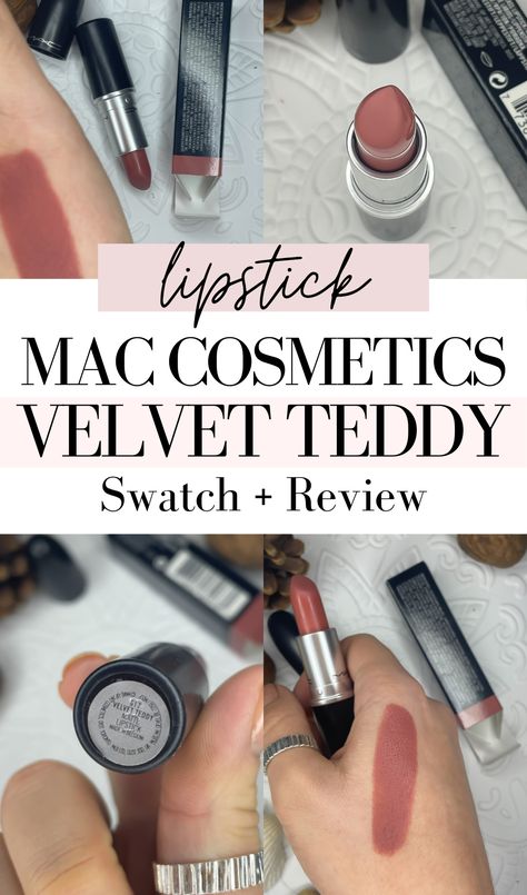 MAC Velvet Teddy Lipstick Swatch + Review Mac Velvet Teddy Lipstick, Velvet Teddy Mac, Fair Olive Skin, Olive Skin Lipstick, Classy Trendy Outfits, Best Lipstick Brand, Mac Lip Liner, Mac Lipstick Colors, Best Mac Lipstick