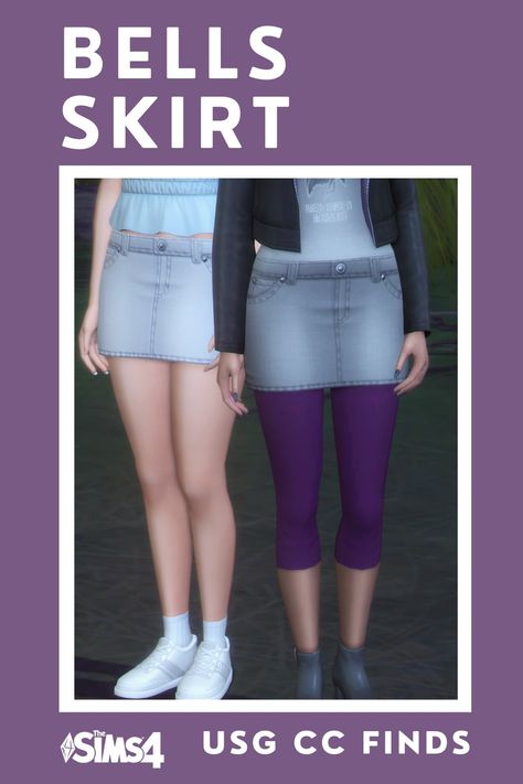 Joliebean's Bells Skirt - Ultimate Sims Guides Sims 4 Skirts Cc, Sims 4 Skirt, Sims 4 Decades Challenge, Bell Skirt, Monkey Jeans, Sims 4 Mm Cc, Sims 4 Mm, Sims 4 Toddler, Sims Mods