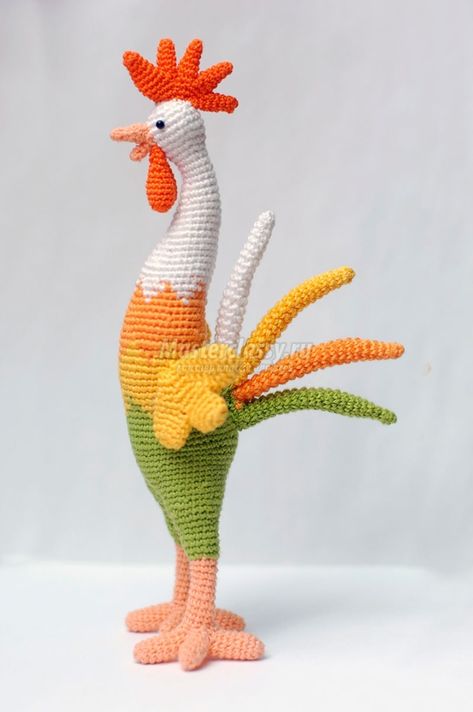 Amigurumi Rooster Crochet Crochet Chicken, Crochet Geek, Crochet Birds, Pola Amigurumi, Crochet Amigurumi Free, Easter Crochet, Crochet Animal Patterns, Crochet Art, Knitted Toys