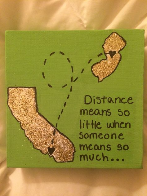 Distance means so little when someone means so much... Distance Means So Little When Someone, Long Distance Friendship Drawing, Diy Goodbye Cards Friends, Gifts For Long Distance Best Friends, Boyfriend Meaning, Diy Goodbye Cards, Long Distance Art, Gift For Someone Traveling, Friendship Gifts Diy