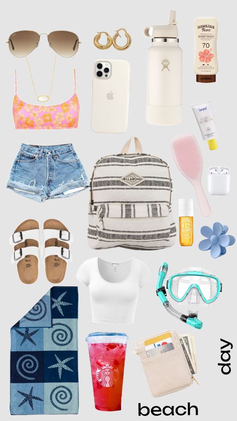 beach day! Things To Wear To The Beach, Weekend Beach Trip Outfits, Surf Fits, Weekend Beach Trip, Weekend Packing List, Beach Trip Outfits, Weekend Packing, Beach Bag Essentials, Road Trip Packing List