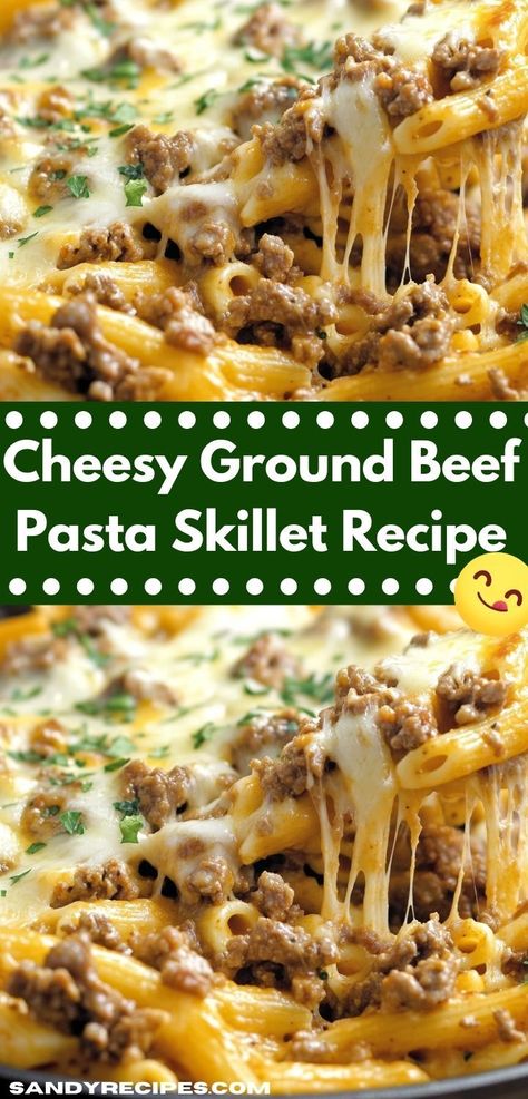 Searching for a family-friendly recipe? This Cheesy Ground Beef Pasta Skillet is a crowd-pleaser that offers a delightful blend of taste and simplicity. It's perfect for busy evenings when everyone needs a satisfying dinner. Ground Beef Pasta Skillet, Cheesy Ground Beef Pasta, Cheesy Ground Beef, Pasta Skillet, Ground Beef Pasta, Skillet Pasta, Beef Pasta, Cheesy Pasta, Beef Tips