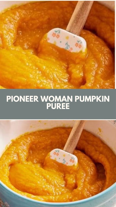 This easy homemade pumpkin puree recipe from the Pioneer Woman is perfect for fall! It’s a simple, nutritious base for pies, soups, breads, and more. Using just two small pumpkins, you’ll create a creamy, versatile puree that adds fresh flavor to any seasonal dish. Perfect for all your autumn recipes! Processing Fresh Pumpkin, Pumpkin Pie Pioneer Woman, Roasting Pumpkin For Pie, Fresh Pumpkin Recipes, Pioneer Kitchen, Pumpkin Mash, Pumpkin Puree Recipes, Cooking Pumpkin, Homemade Pumpkin Puree