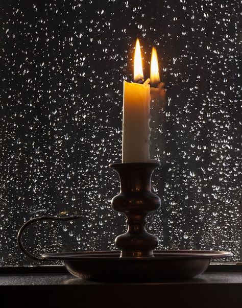 Candle in the Window by Marianne Stickles - Artistic Objects Other Objects ( candle, window, candle light, raindrops, rain,  ) Candle In The Window, Long Exposure Light Photography, Candle Photography Dark, Rain Window, Rainy Window, Window Photography, Window Candles, Candles Photography, Candle Glow