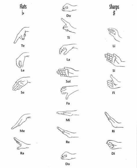 Curwen Hand Signs: Chromatic Scale Teaching Choir, Solfege Hand Signs, Chromatic Scale, Hand Signs, Not Musik, Solfege, Choral Music, Voice Lesson, Music Curriculum