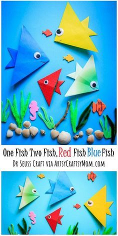 Dr Seuss Craft, Dr. Seuss Crafts, Crab Craft, Decoration Creche, Easy Origami For Kids, Craft Origami, Simple Origami, Seuss Crafts, Dr. Seuss