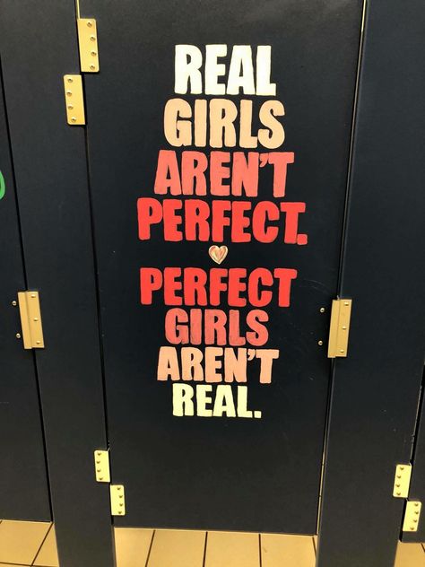 Middle School Redecorates Bathrooms To Inspire Students Back To School Greeting Cards, School Restroom, Bathroom Stalls, School Improvement, School Bathroom, Bathroom Stall, School Hallways, School Culture, School Murals