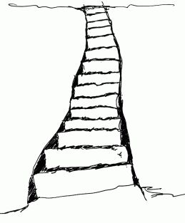 Drawing a Stairway with Pen - Pen and Ink Drawings by Rahul Jain Acrylic Painting Rocks, How To Draw Stairs, House Doodle, Pen And Ink Drawings, Panda Drawing, Perspective Art, Stair Steps, Happy Drawing, Ink Drawings