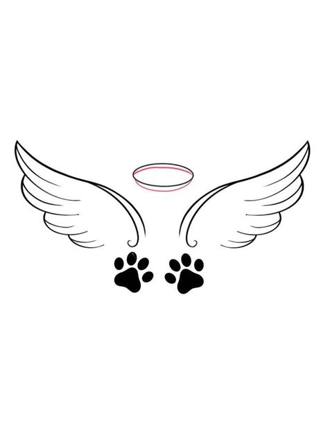 Paw Ideas, Dog Paw Drawing, Alas Tattoo, Pet Memorial Tattoo, Puppy Tattoo, Minimal Tattoo Designs, Minimal Tattoo Ideas, Paw Drawing, Meaningful Wrist Tattoos