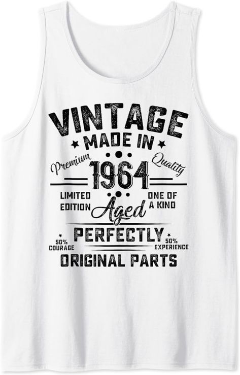 60th Birthday Decorations Men Funny 1963 60 Birthday Tank Top : Amazon.co.uk 60th Birthday Decorations, 60 Birthday, Birthday Tanks, Top Clothing, 60th Birthday, Fashion Items, Boy Birthday, Birthday Decorations, Girl Birthday