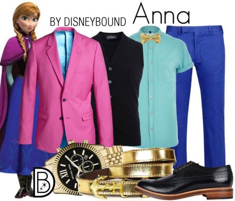 Male Version of Princess Anna Modern Style Disneybound Guys, Male Disneybound, Disneybound Men, Anna Disneybound, Anna Outfit, Disney Fashion Outfits, Male Costumes, Character Closet, Disneybound Ideas