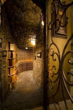 Mediterranean Wine, Wooden Wine Cabinet, Cellar Ideas, Wine Cellar Basement, Frameless Glass Doors, Wine Cave, Hidden Lighting, Home Wine Cellars, Secret Passageways