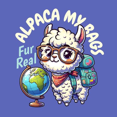 Alpaca My Bags, Animal Puns, T Shirt Design Template, My Bags, Stylish Fonts, Graphic Tshirt Design, Design Tshirt, Pack Your Bags, Kids Boxing