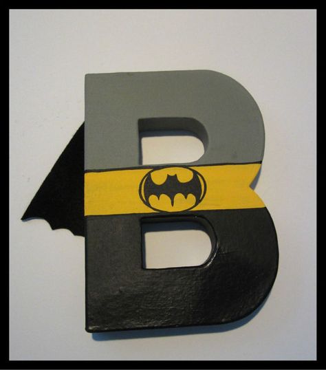 Cape Superhero, Batman Baby Shower, Batman Decor, Redding California, Batman Theme, Batman Inspired, Superhero Crafts, Batman And Batgirl, Paper Mache Letters