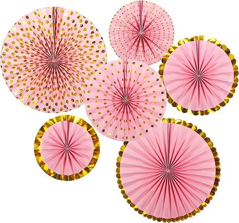 Fan Party Decorations, Flower Wall Background, Summer Party Birthday, Party Decorations Pink, Flower Party Decorations, Fan Flower, Paper Garlands, Paper Fan, Round Pattern