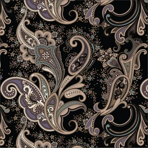 Paisley Butta, Paisley Doodle, Modern Paisley, Paisley Print Design, Henna Tattoo Hand, Paisley Motifs, Motif Art Deco, Paisley Wallpaper, Shutter Stock