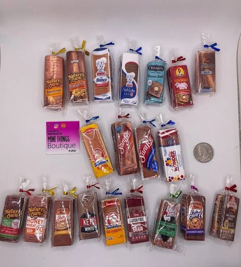 Panda Bedroom, Mini Breads, Bread Brands, Mini Hamburgers, Barbie Dollhouse, Real Bread, Mini Store, Mini Brands, Miniature Collection