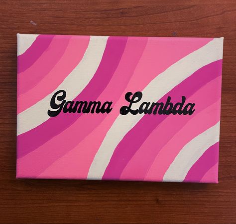 Delta Gamma Letters Painted, Sorority Canvas Ideas Easy, Pink Sorority Canvas, Easy Sorority Canvas, Sorority Crafts Canvases, Big Little Canvas Ideas, Sorority Canvas Ideas, Canvas Background Ideas, Sorority Canvas Art