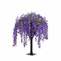 Outdoor Home Wedding, Fake Flowers Arrangements, Mall Restaurant, Artificial Cherry Blossom Tree, Wisteria Wedding, Wisteria Plant, Wisteria Flowers, Wisteria Tree, Wedding Reception Table Decorations