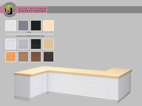 NynaeveDesign's Avis Kitchen Counter V2 Sims 4 Cc Counters Patreon, Sims 4 Cc Kitchen Island, Sims Windows, Sims 4 Counters, Sim4 Furniture, Sims4 Kitchen, Sims 4 Mac, Counter Island, Sims 4 Kitchen