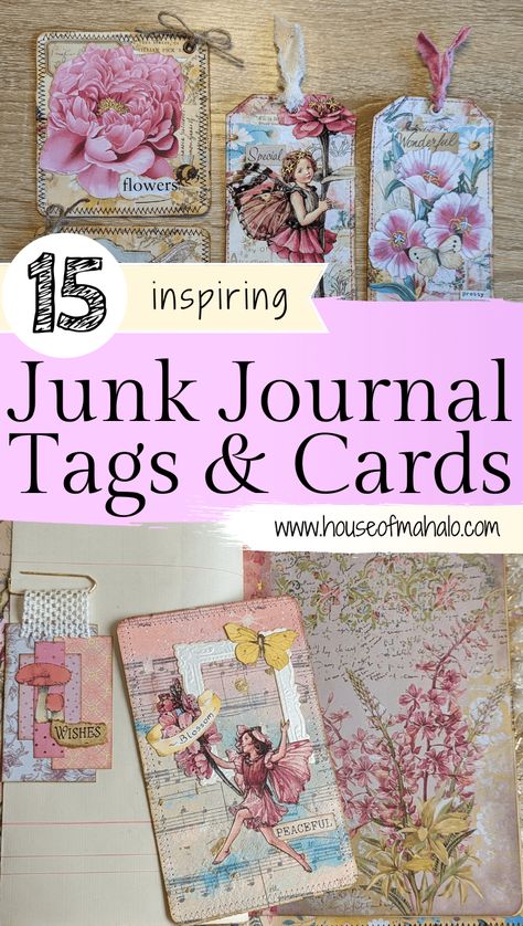 Diy Index Cards, Junk Journal Cards, Junk Journal Tags, Handmade Journals Diy, Junk Journal Embellishments, Journals Diy, Art Junk Journal, Journal Jewelry, Journal Embellishments