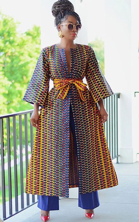 African Kimono Dress, African Kimono Outfit, African Kimono Ankara, Kimono Fashion Ankara, Ankara Kimonos, Kimono Outfit Ideas, Ankara Kimono Style, African Kimono, African Print Kimono