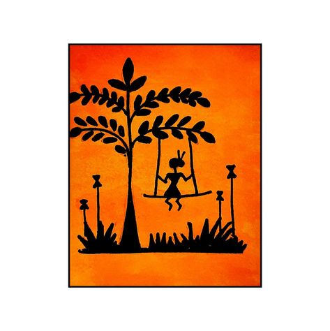 Worli Painting Designs Easy, Warli Designs, Nature Crafts Kids, Worli Painting, Warli Painting, Warli Art, Abstract Pencil Drawings, Creative Wall Painting, Modern Art Canvas Painting