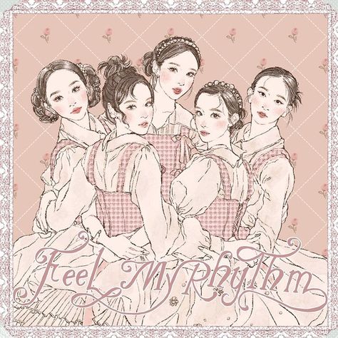 Feel My Rhythm Fanart, Female Fanart, Music On Spotify, Pink Posters, Kpop Posters, Pink Themes, Ethereal Art, Kpop Fanart, Dream Art