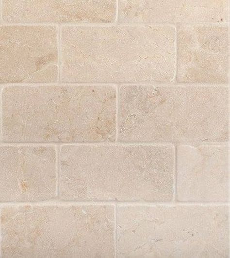 Crema Marfil 3x6" Subway Marble Tile Tumbled and Honed - Amazon.com Cream Marfil Marble, Coastal Ranch, Carrara Marble Backsplash, White Beveled Subway Tile, Glass Subway Tile Backsplash, Backsplash Cheap, Brick Backsplash Kitchen, Marble Tile Backsplash, Blue Subway Tile