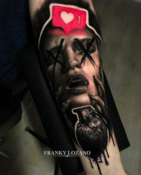 Evil Tattoos, Chicano Tattoo, Creepy Tattoos, Realistic Tattoo, Inked Tattoo, Tattoo Arm, Horror Tattoo, Unique Tattoo Designs, Best Sleeve Tattoos