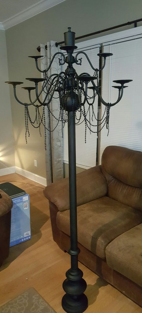 John made this one by himself ,he's getting better and better ,pvc, old… Old Chandelier, Chan Chan, Gothic Halloween, Theme Halloween, Gothic Decor, Getting Better, Gothic Home Decor, Gothic House, Halloween Wedding