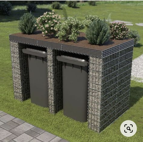 Gabion Wall, نباتات منزلية, בר מצווה, Garbage Bin, Outdoor Gardens Design, Garden Bed, Perfect Garden, Garden Storage, Garden Cottage